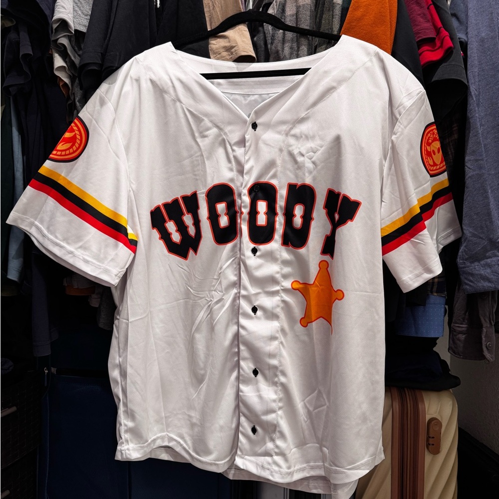 Toy Story Woody Andy 95 / 2-sided Baseball Jersey